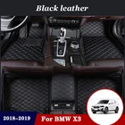 Автомобильные коврики для BMW X3 2019 2018, автомобильные коврики, коврики из искусственной кожи, водонепроницаемые подкладки для ног, индивидуальный интерьер автомобиля