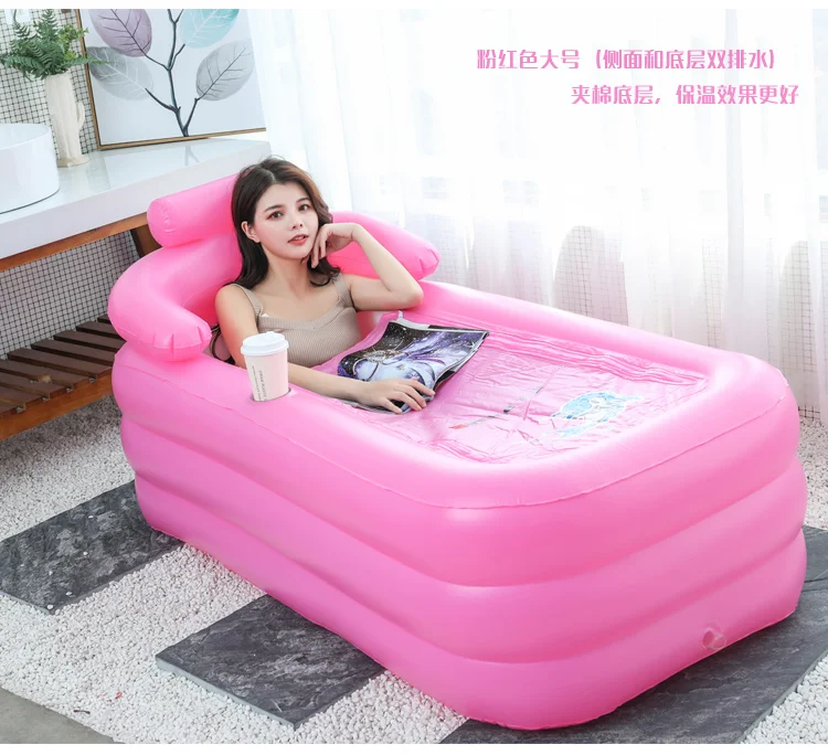 Домашняя надувная ванна для взрослых изоляционный складной бочонок портативный
