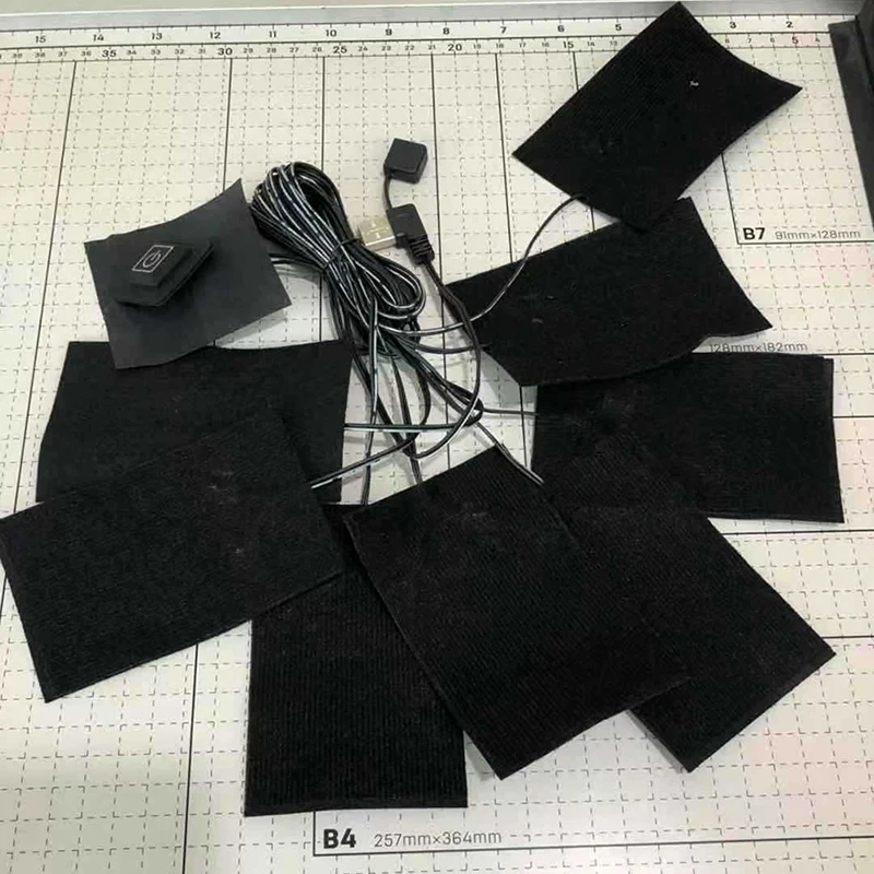 Электрическая жилетка с подогревом 8 в 1 тканевая куртка USB-разъемом теплая грелка