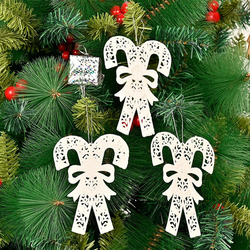 

Set of 2/3 Glittery Christmas Decor Classic Christmas Patterns Hollow Seasonal Pendants Pieces Xmas Tree Ornament Bell Pendant