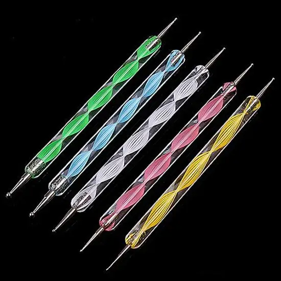 

5 Pcs Double Ends Dotting Marbleizing Painting Tool Nail Art Dot Manicure Polish DIY
