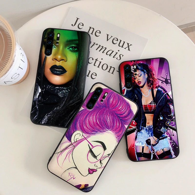 Мягкий силиконовый чехол rihanna с рисунком для девочек huawei P30 Lite Pro P Smart 2016 2019 P8 P9 P10 P20