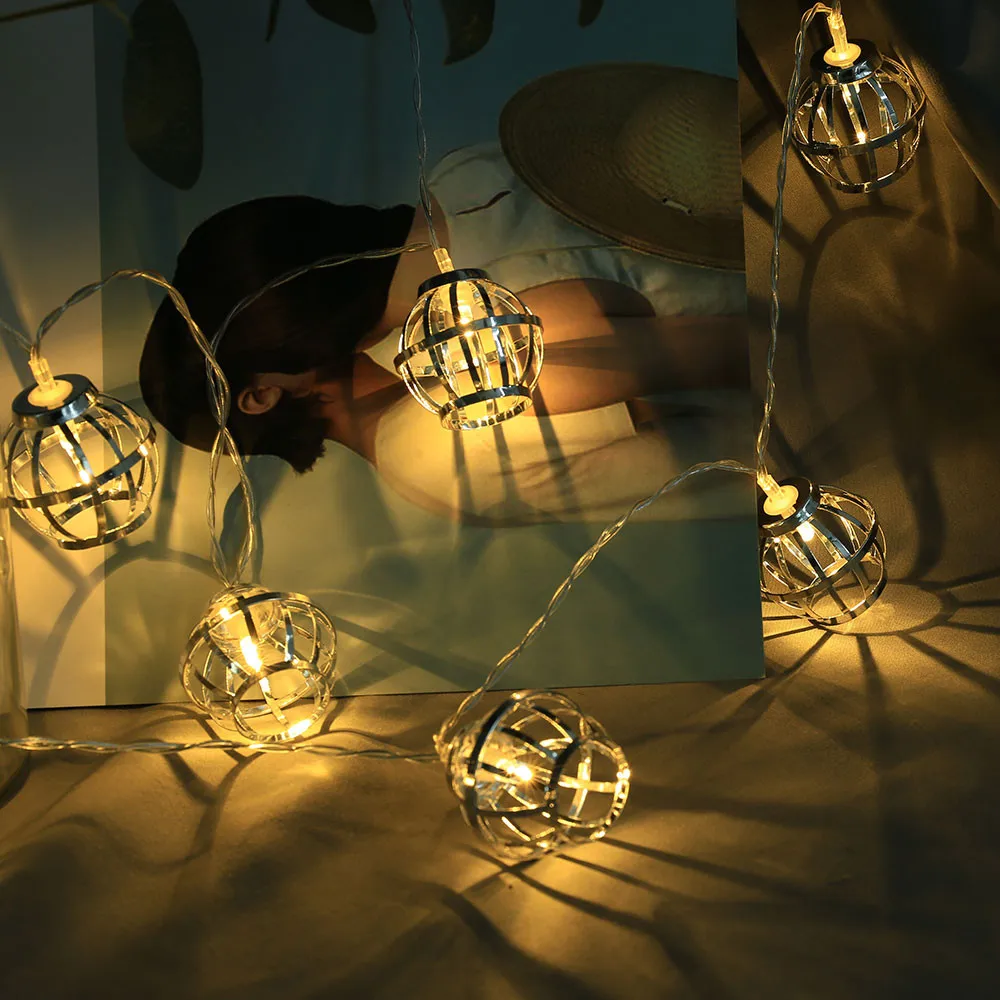Светодиодный светильник для украшения 1 5 м 10 светодиодный шар гирлянда сказочные