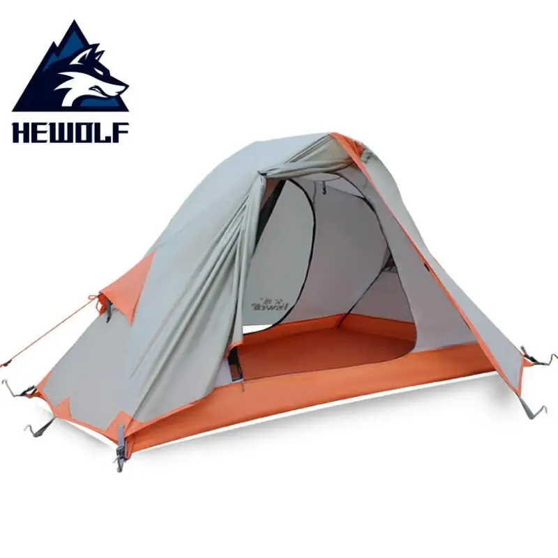 Hewolf одноместная велосипедная палатка Сверхлегкая 4 сезона двухслойная