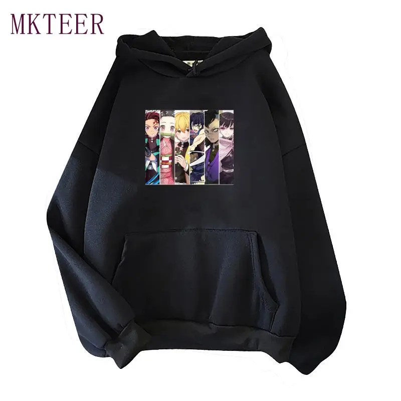 

Demon Slayer Kimetsu No Yaiba Print Men Anime Oversized Sweatshirt 2021 Female/male Warm Winter Clothes Hoodies Loose Pullovers