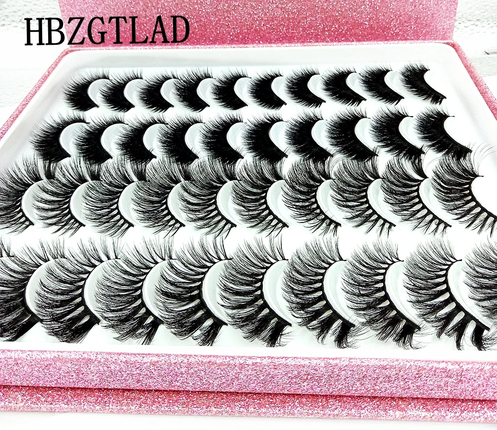 Hbzgtlad 1/20 пар флэш-упаковка 3D мягкая норка накладные ресницы ручной работы пушистые длинные ресницы натуральные инструменты для макияжа глаз