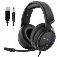 unitop xiberia v20 gaming headphones usb 7 1 headset for pc game computer popsocket bass stereo earphones with mic led light
