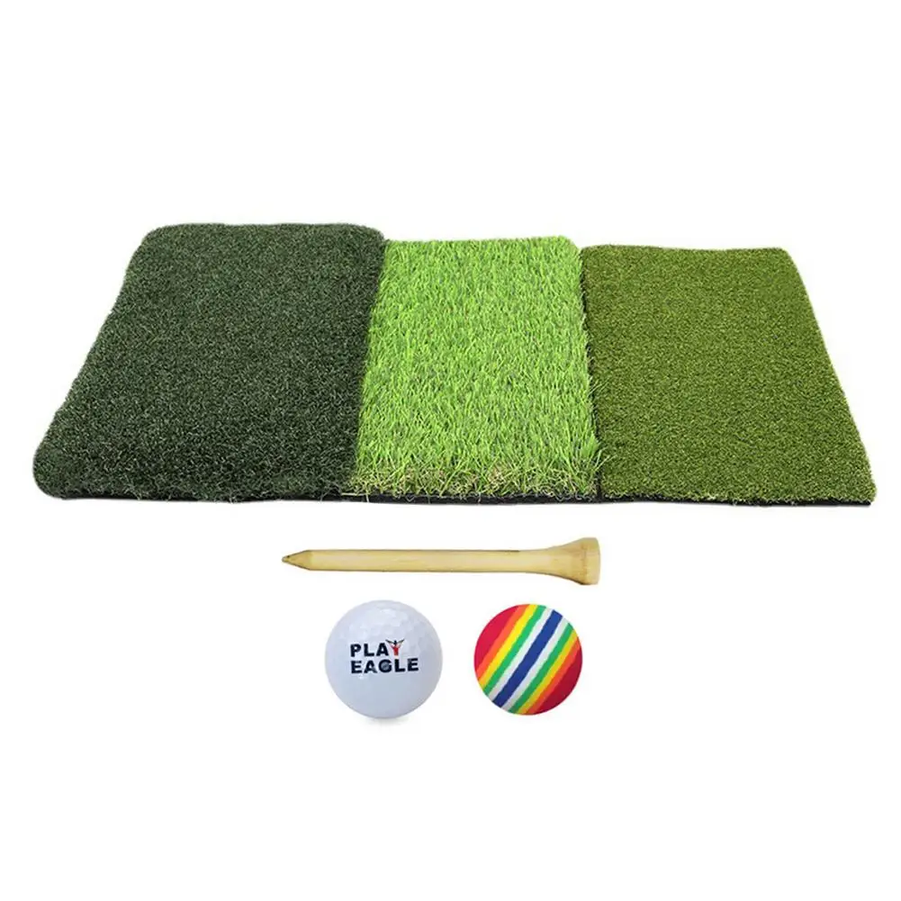 Online Golf Isabet Mat Katlanabilir Taşınabilir Kauçuk Taban Ağırlıklı Uygulama Koyarak çim üç Renkli çim Halı Pedi