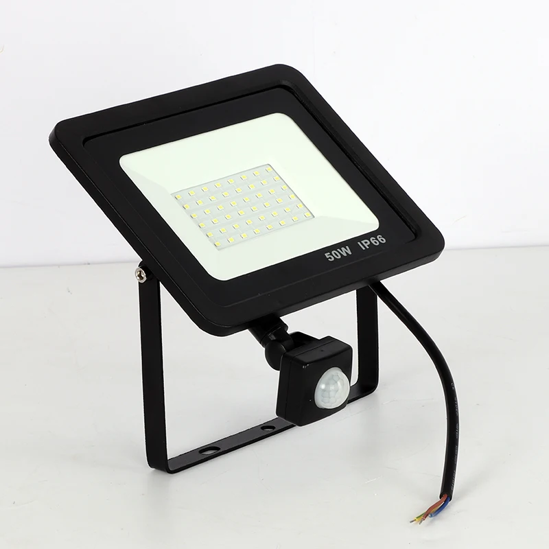 

10W 20W 30W 50W 100W Induction Led flood light With Adjustable PIR Sensor 110V 220V floodlight Street Square Outdoor Lighting