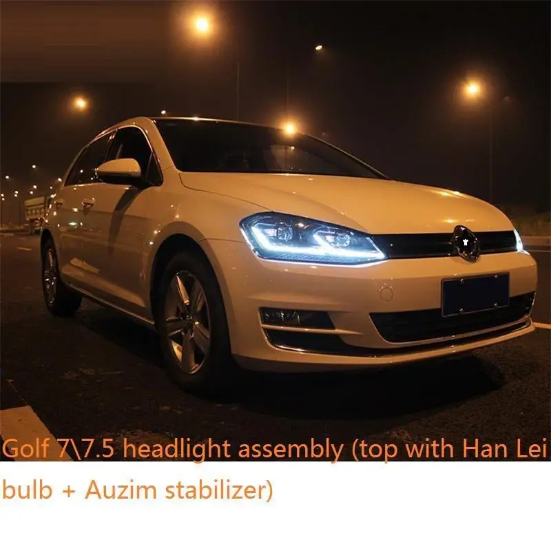 MODEL H Cob Стайлинг Neblineros Para Авто дневные ходовые части Автомобильные светодиодные фары автомобильные фары в сборе 18 для Volkswagen Golf 7 - Цвет: MODEL H