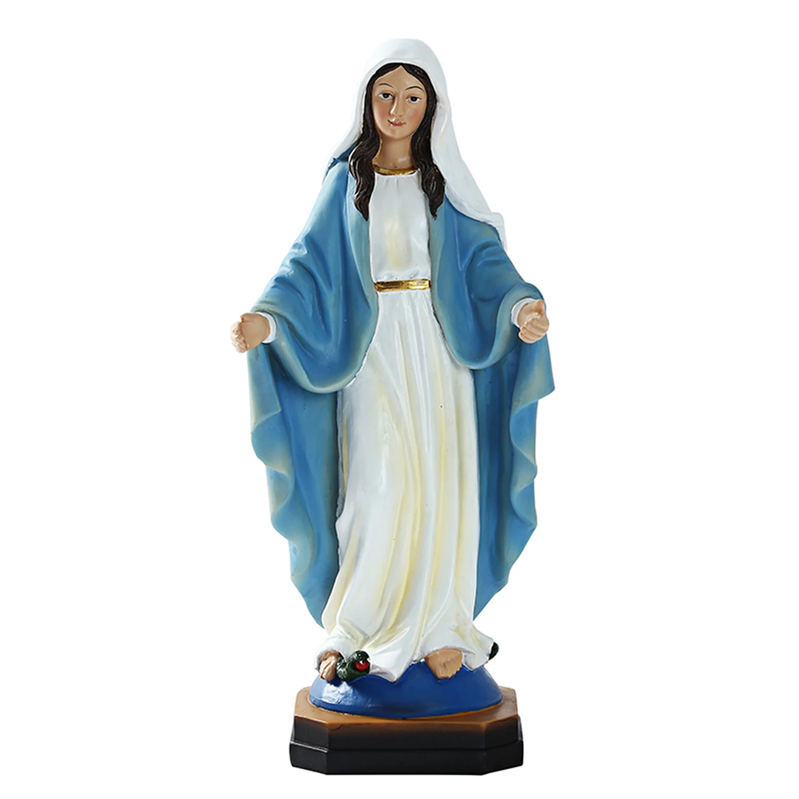 

Our Lady of Grace Blessed Virgin Mary Statue Resin Handmade Crafts Catholic Religious Ornaments for Home Office H88F