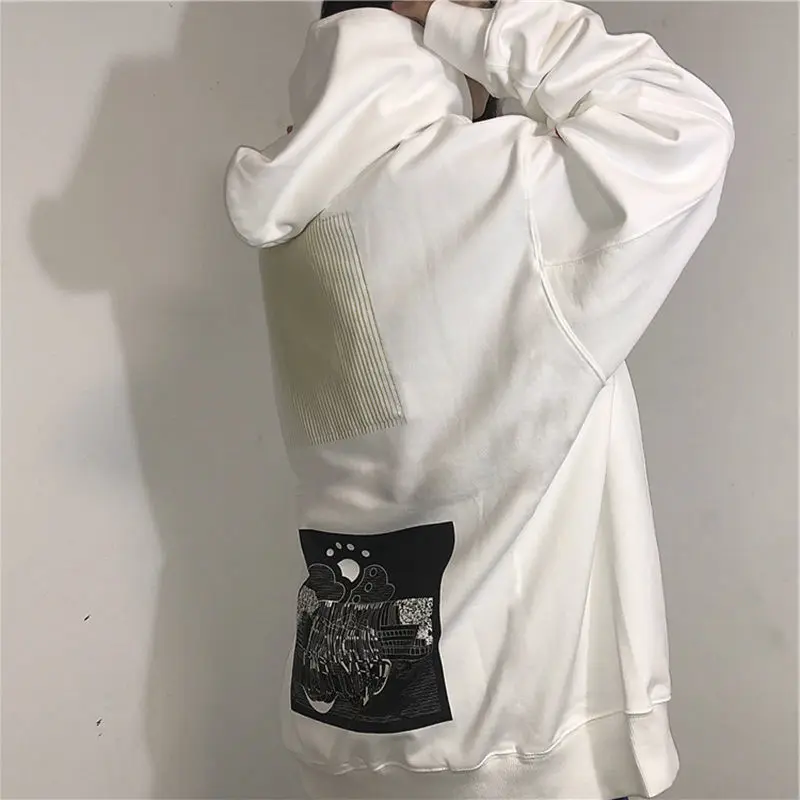 Осень-зима 2021 новинка повседневный свитшот в стиле Харадзюку с вышивкой виде