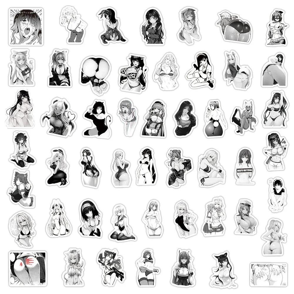 103050100pcs anime hentai sexy bunny girl waifu stickers decals skateboard car laptop bike luggage cool waterproof sticker free global shipping