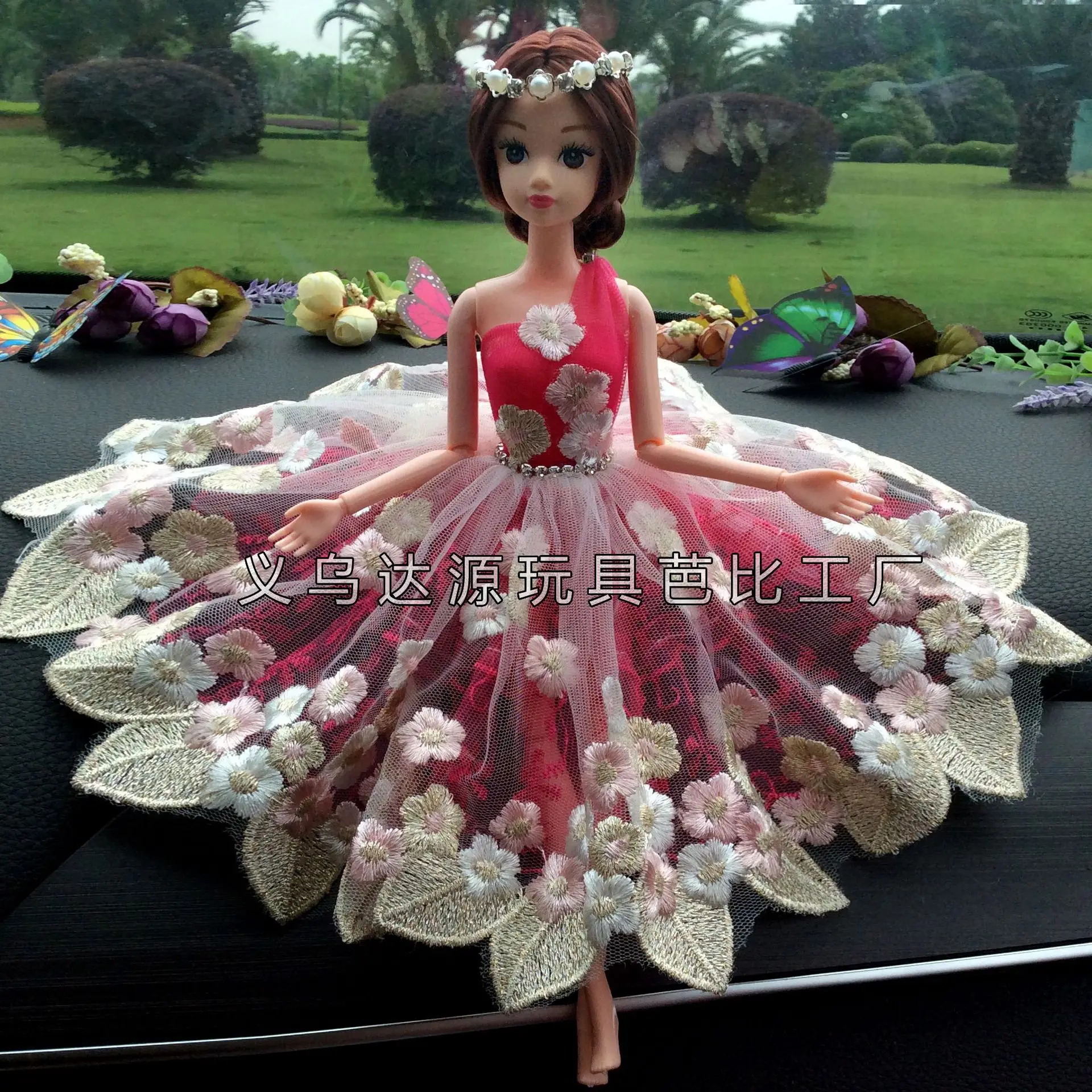 Женский бутик модная милая кукла для переноски автомобиля вышивка Свадебный