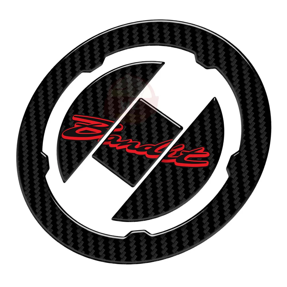 

Tank Cap Cover Pad Sticker Motorcycle Fuel Cap Protector Decals For Suzuki Bandit 1250S 2007 2008 2009 3D Carbon-look