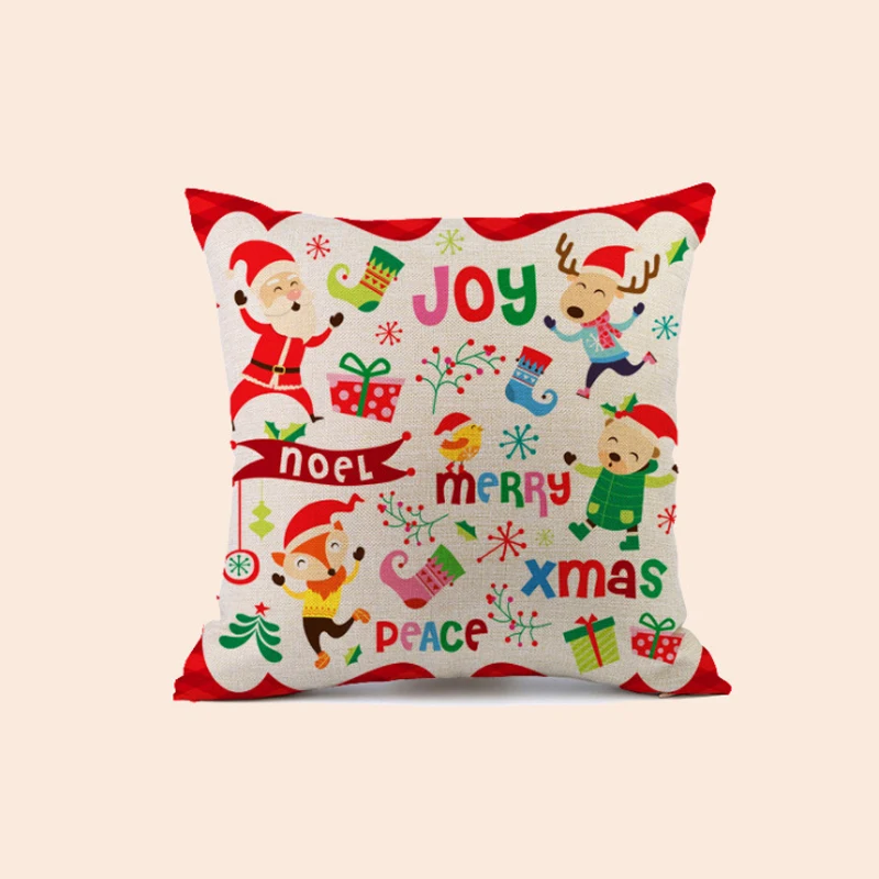 Чехол для подушки Merry Christmas декоративное хлопковое белье наволочка дивана