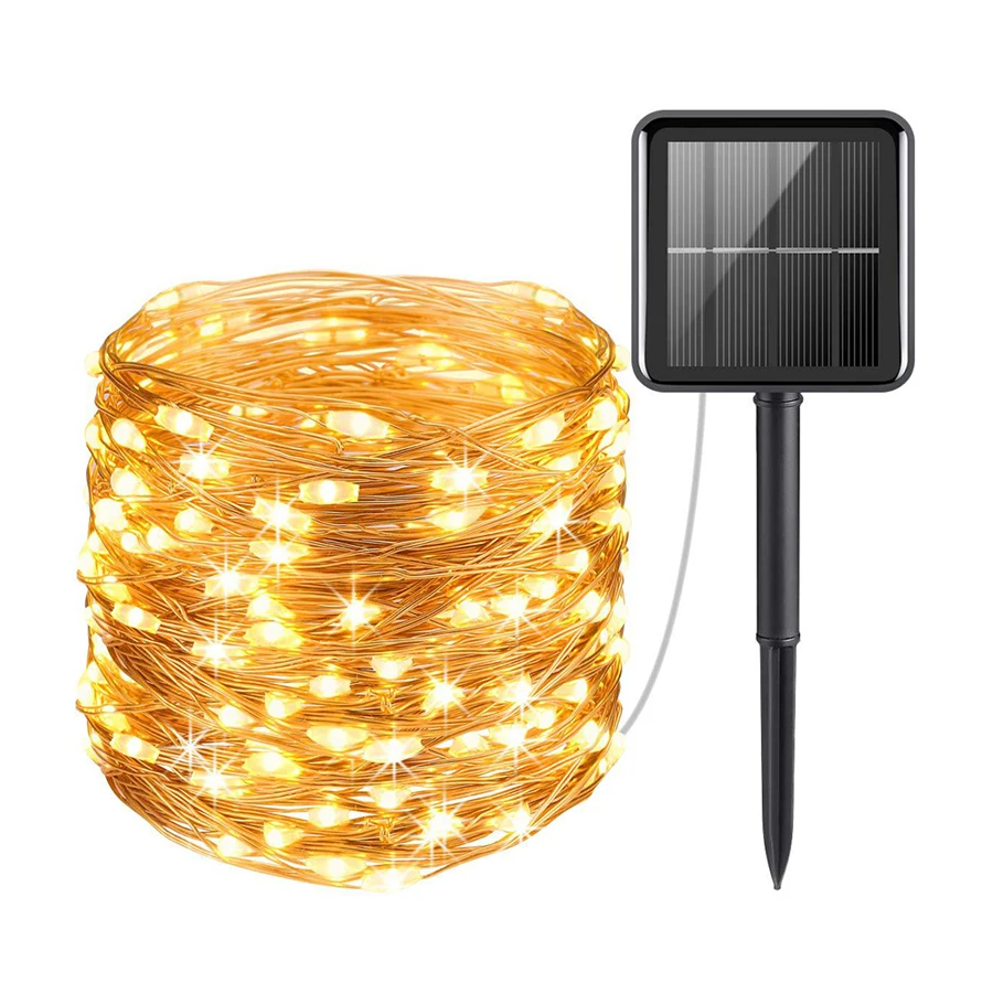 

20/30/50/100M Waterproof Copper Wire Christmas Fairy Light Outdoor Solar String Lights For Wedding Party Holiday Patio Garden