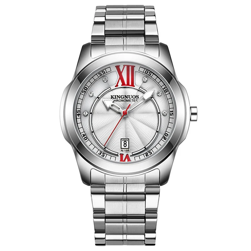 Часы мужские кварцевые с римскими цифрами из нержавеющей стали|Кварцевые часы| |