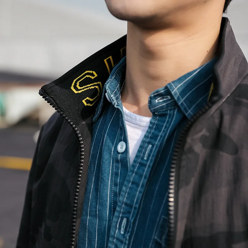 Японская Повседневная Рабочая байкерская куртка с капюшоном мужской Бомбер