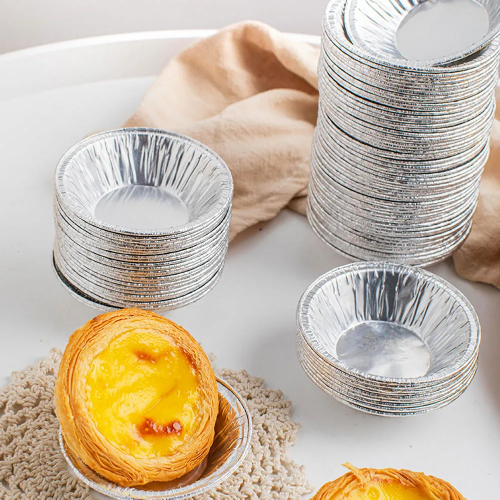 300 шт. алюминиевая фольга форма для яиц сковорода мини горшок пирог блюдо