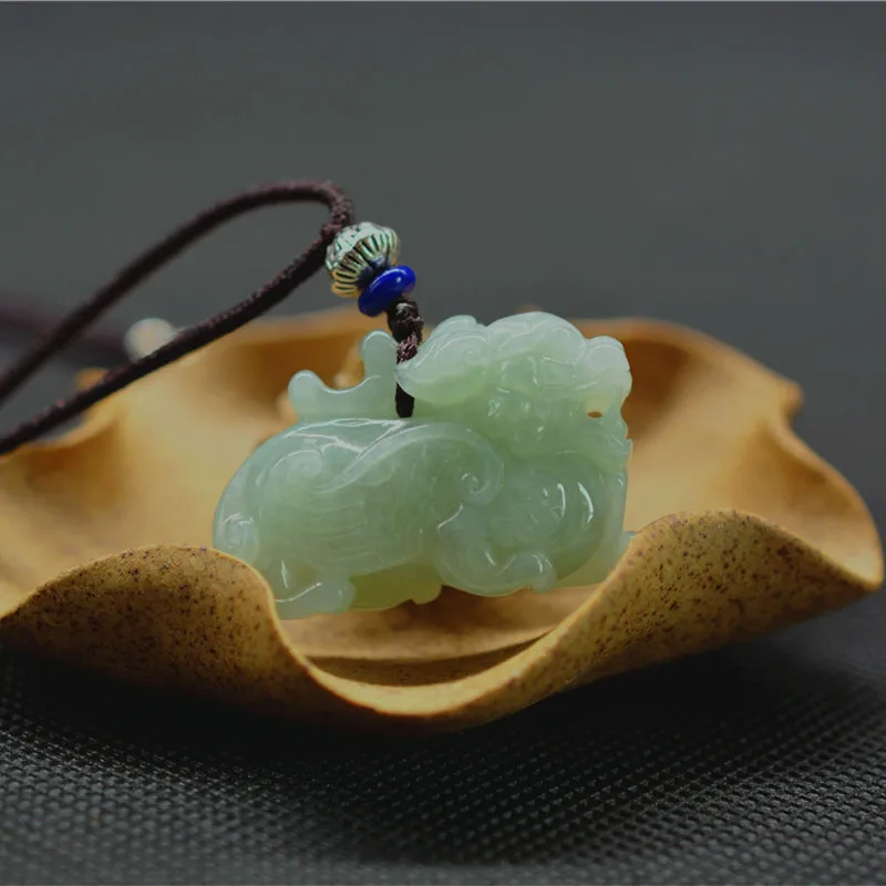 QIANXU Нефритовое ожерелье с подвеской Дракон пиксиу ювелирное изделие ювелирные