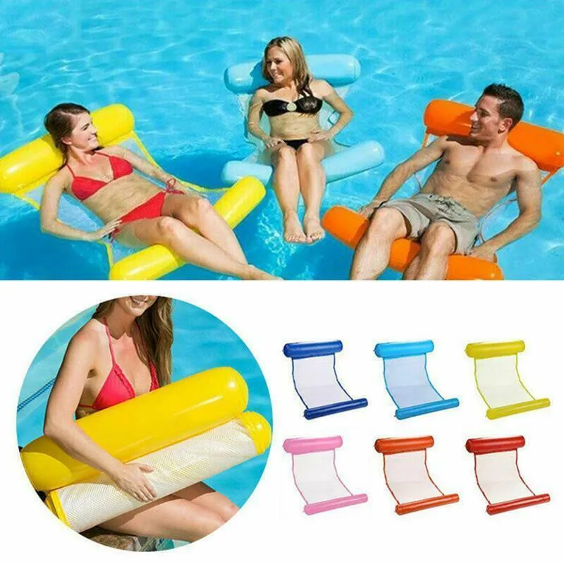 

120x73cm Inflatable Float Water Hammock Bed Air Mattress Floating Boat Swimming Pool Lounge Bed Seat Beach Chair Inflatables