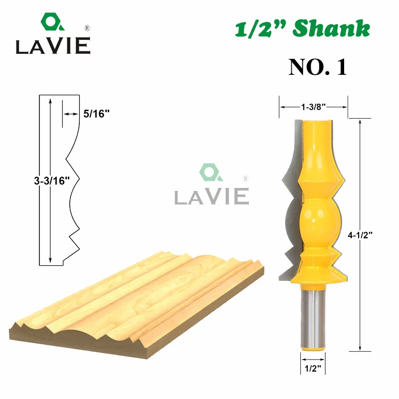 Фрезы LAVIE MC03050 комплект из 2 реверсивных насадок для обработки дерева Большой