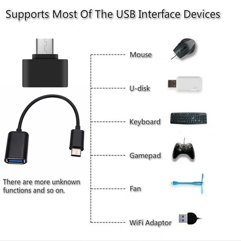 Адаптер типа C OTG USB к 3 0 2 адаптер Папа мама кабель для зарядки и передачи данных