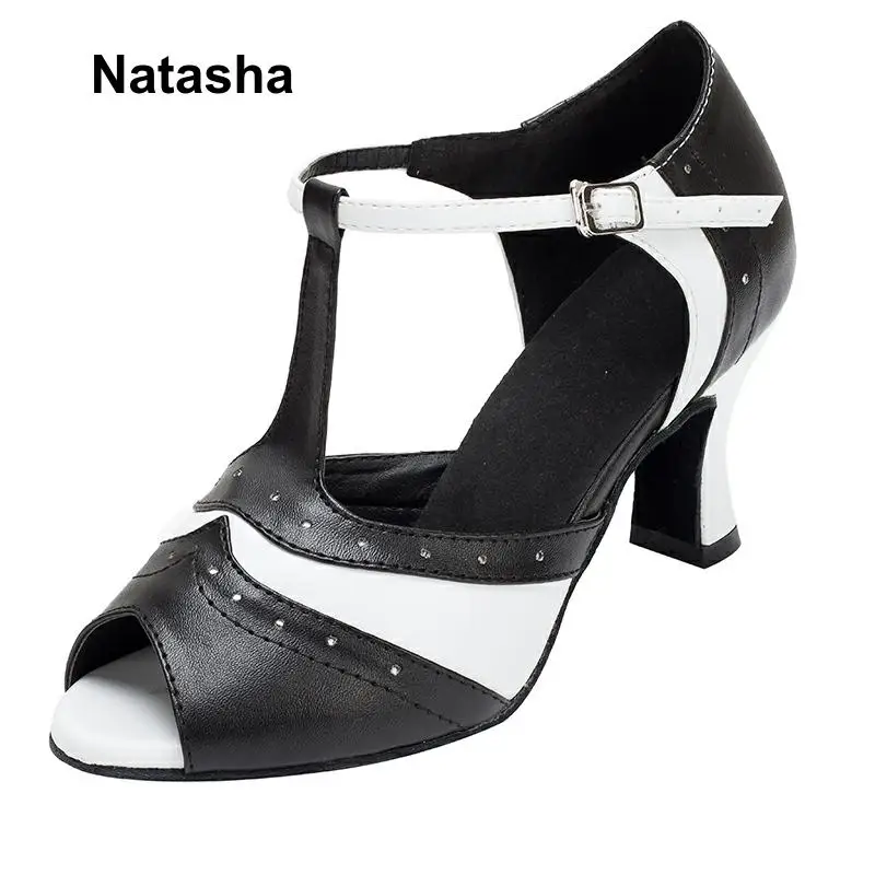 Женские танцевальные туфли Наташа бальные для танго и сальсы мягкие на высоком