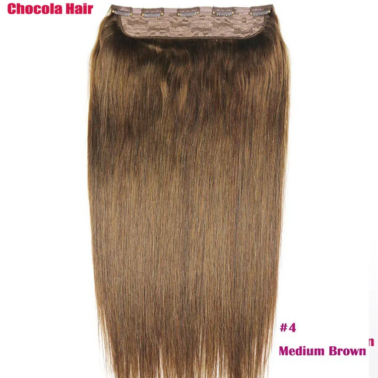 Chocala Hair 2"-28" Искусственные волосы одинаковой направленности волос 1 шт. набор 220 г натуральные бразильские прямые волосы шт зажим для наращивания человеческих волос