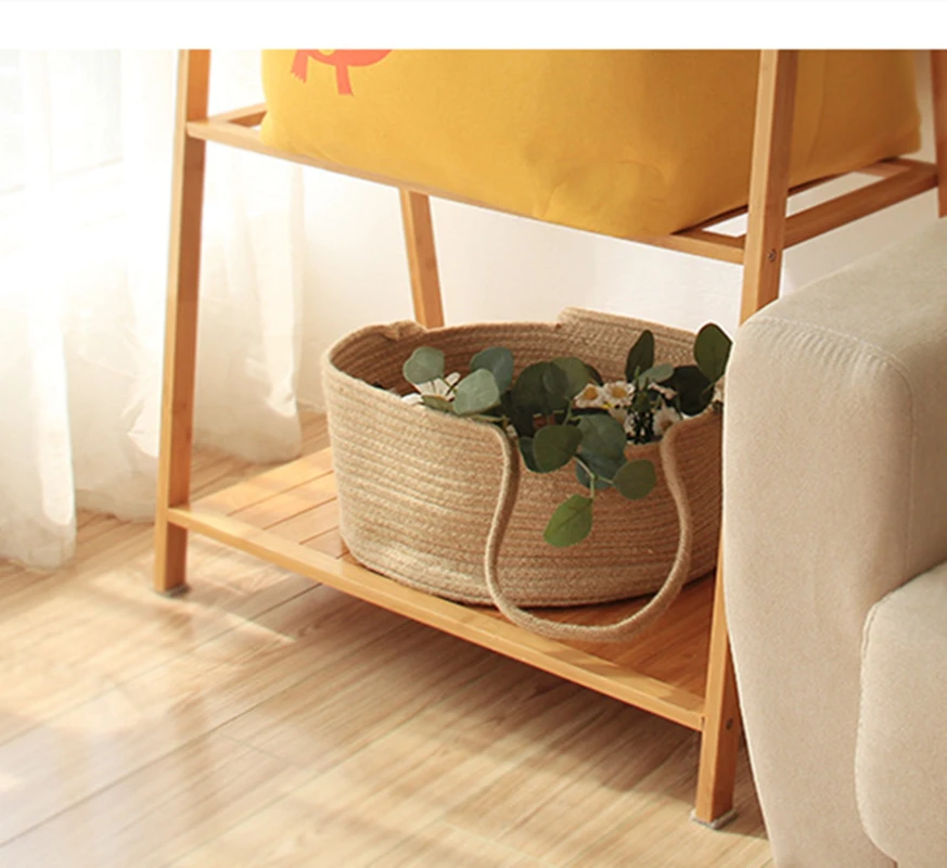 

Jute Basket Rattan Hanging Flower Pot Dirty Laundry Hamper Japanese Decorative Storage Baskets