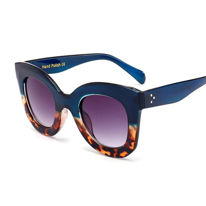 2017 модные квадратные солнцезащитные очки для женщин Кошачий глаз люксовый бренд