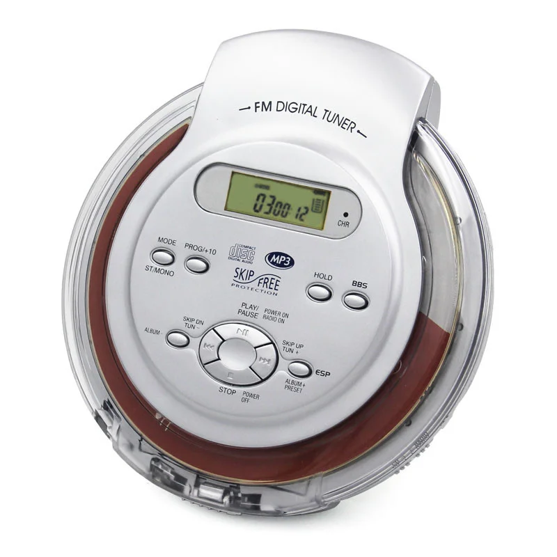 Портативный CD-плеер Walkman совместим с английскими mp3-дисками музыкой гарнитурой