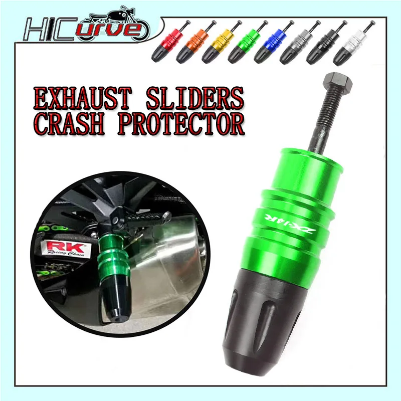 For Kawasaki NINJA ZZR1400 ZX14R ZZR 1400 ZX-14R Motorcycle CNC Frame Crash Protection Pads Exhaust Sliders Protector