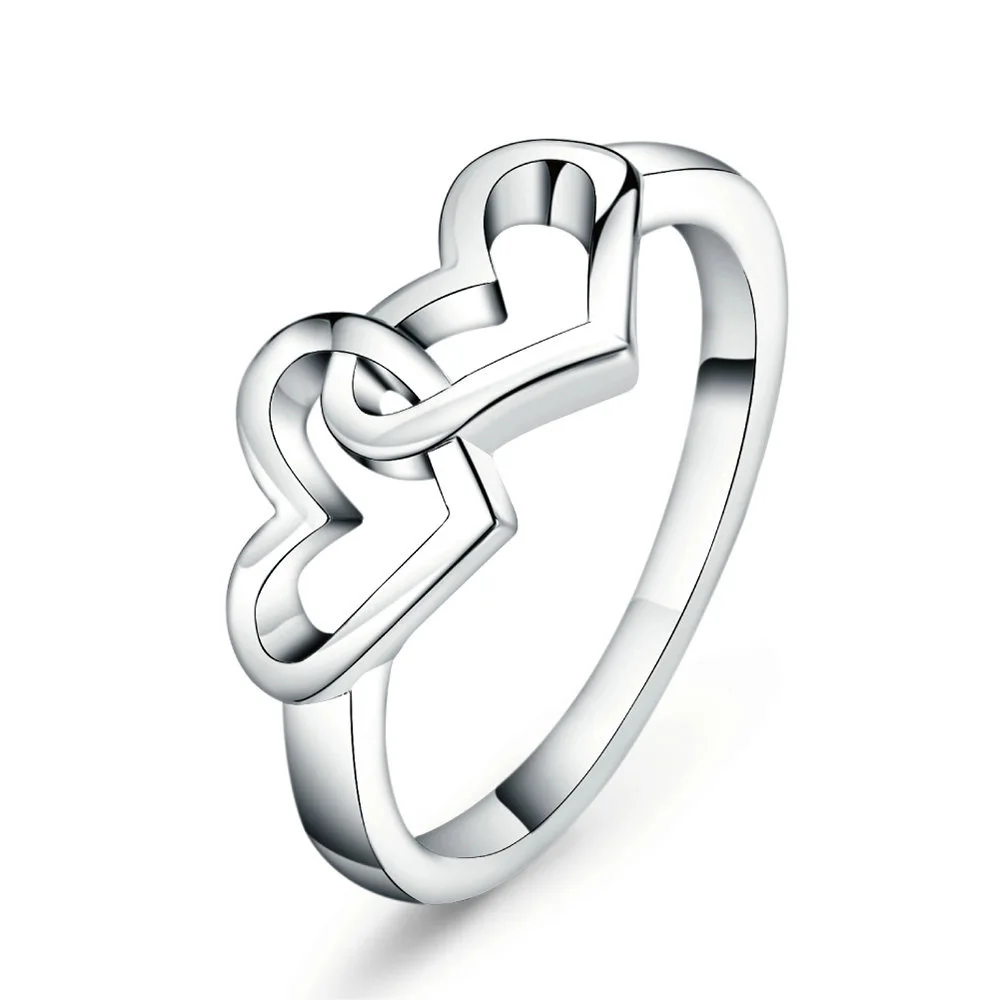 

Высококачественное простое женское кольцо в форме сердца, модное индивидуальное ювелирное изделие для дам, Романтический Роскошный подарок, бесплатная доставка