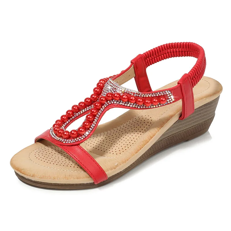

2021 Women Slippers Bohemia Shoes Woman Retro Flats Ladies Shoes Platform Slippers Female Wedge Platforms Zapatos De Mujer