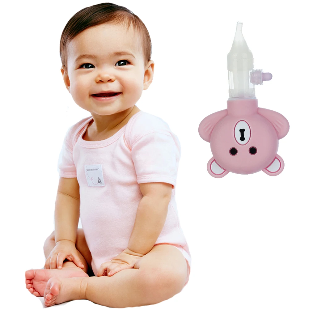 

Manual Cute Baby Nasal Aspirator,Snot Sucker, Mucus Sucker PP Silica gel Double Valve Anti-backflow Relieve Occlusion For Infan
