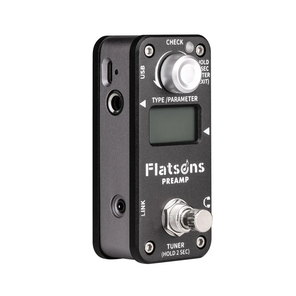 

FLATSONS FPR1 Effect Pedal 4 In 1 Overdrive Distortion Clean Mini Guitar Effects Pedasl With LED Light Digital Circuit Design