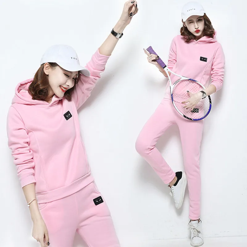 Фото Women Hoodies Pant Clothing Set Casual 2 Piece Warm Fleece Tracksuit Female Pullover Top and Pants 2pcs Sweat Suit Outfits Женская Women Hoodies Pant Clothing Set Casual 2 Piece Warm Fleece Tracksuit Female Pullover Top and Pants 2pcs Sweat Suit Outfits Женская