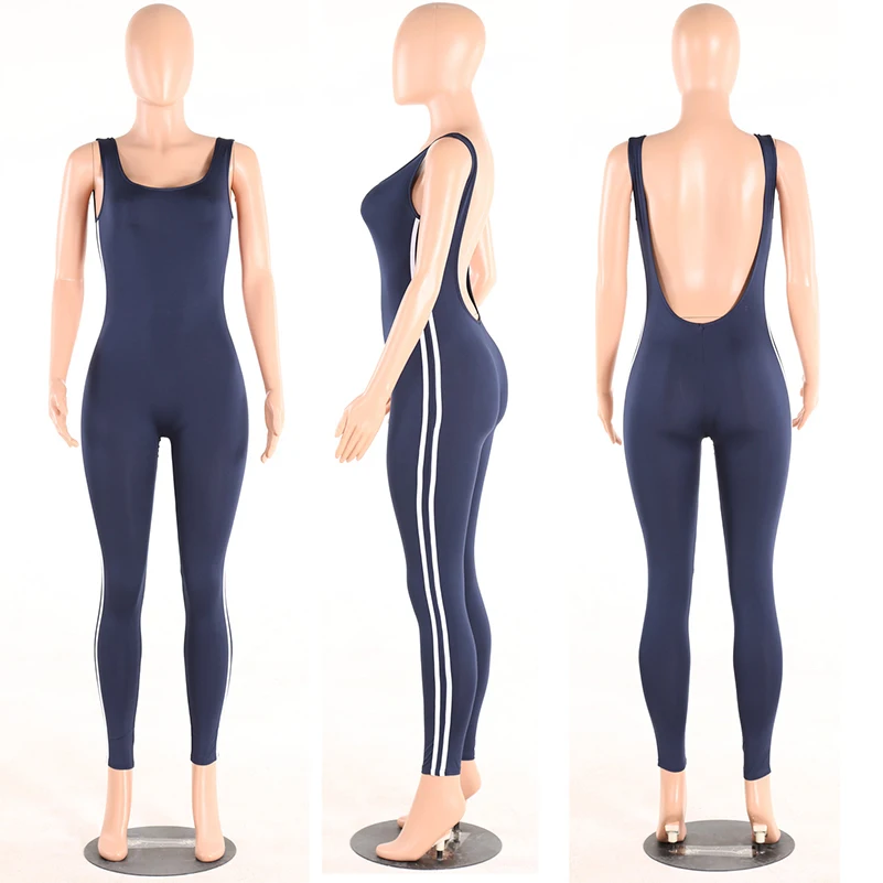 

Pants Backless Summer Fitness Suit Sleeveless Women 2020 Sports Rompers Style Workout New Casual Sexy Bodysuit Jumpsuit