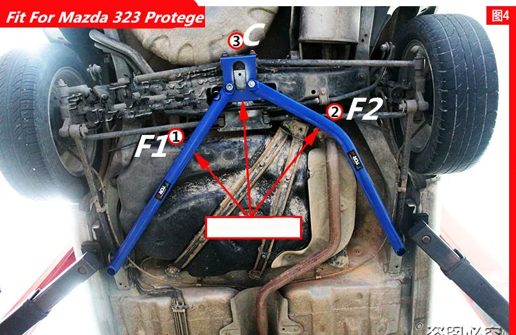 TTCR-II подвеска стойки бар пригодный для Mazda 323 протеж автомобиль Стайлинг Аксессуары стабилизатор Подвески рамка из алюминиевого сплава Натяжной стержень