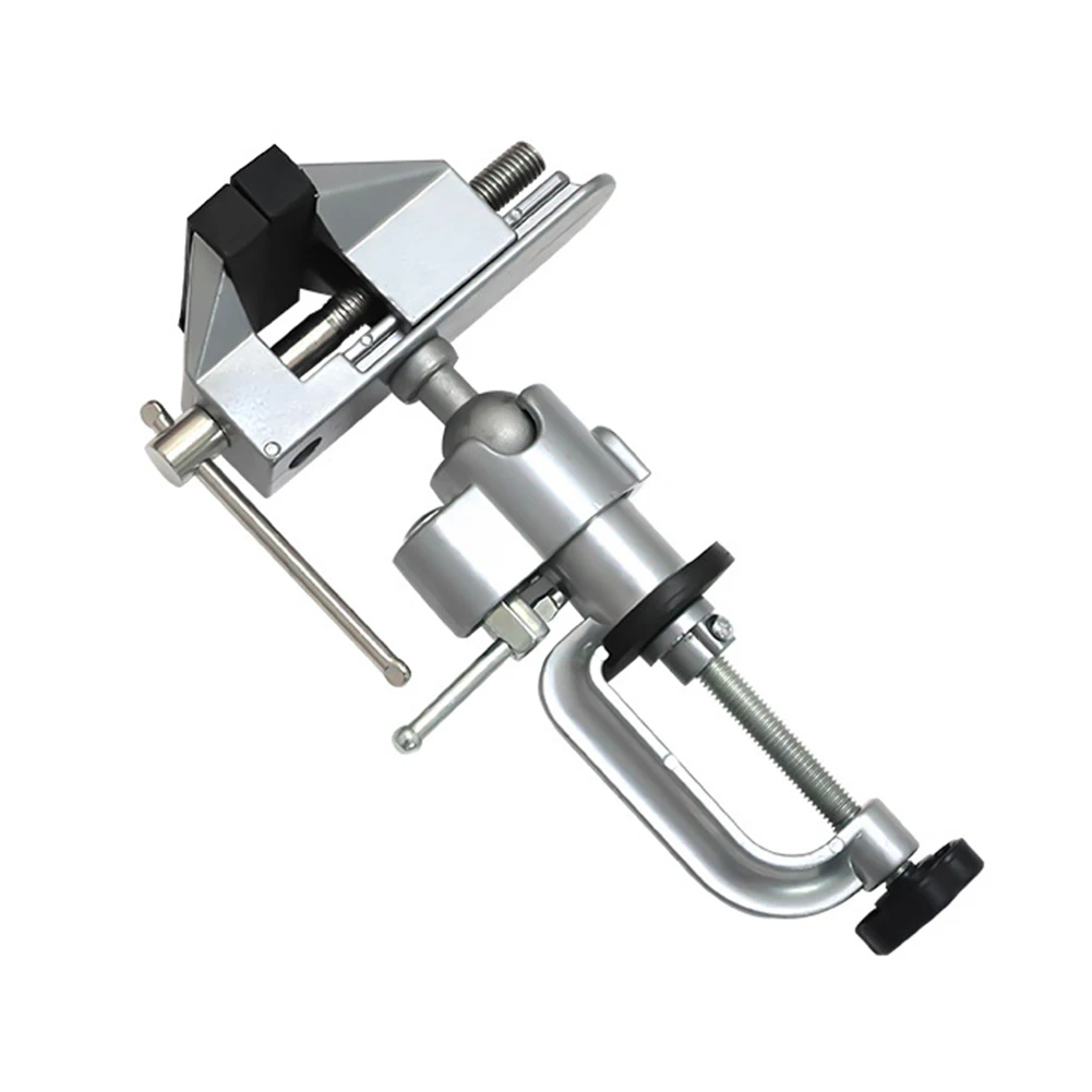 

360 Degree Rotating Table Vise Multifunctional Aluminium Alloy Swivel Bench Vise Clamp Electric Drill Stand Rotating Tool