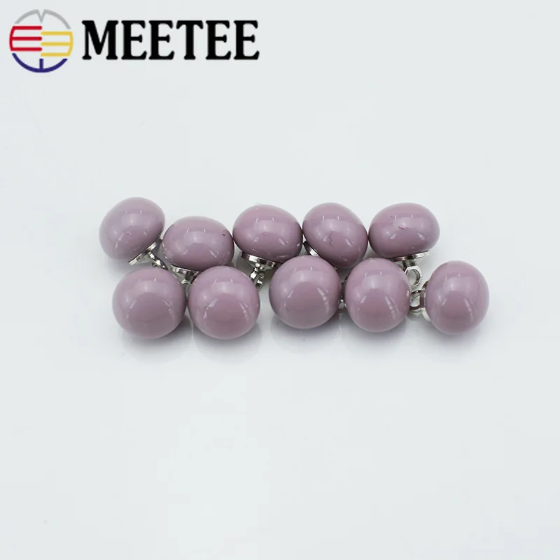 Meetee 30 шт. 10 мм пуговицы из искусственного жемчуга светильник фиолетовая смола