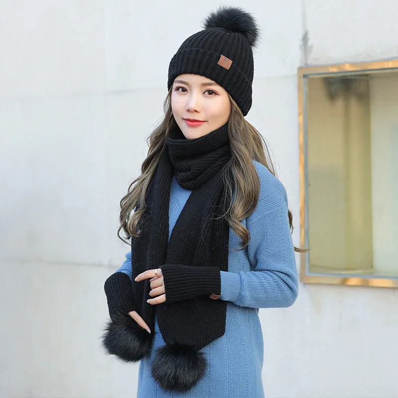 Однотонная вязаная шапка женская куполообразная вязаные лыжные кепки хип хоп