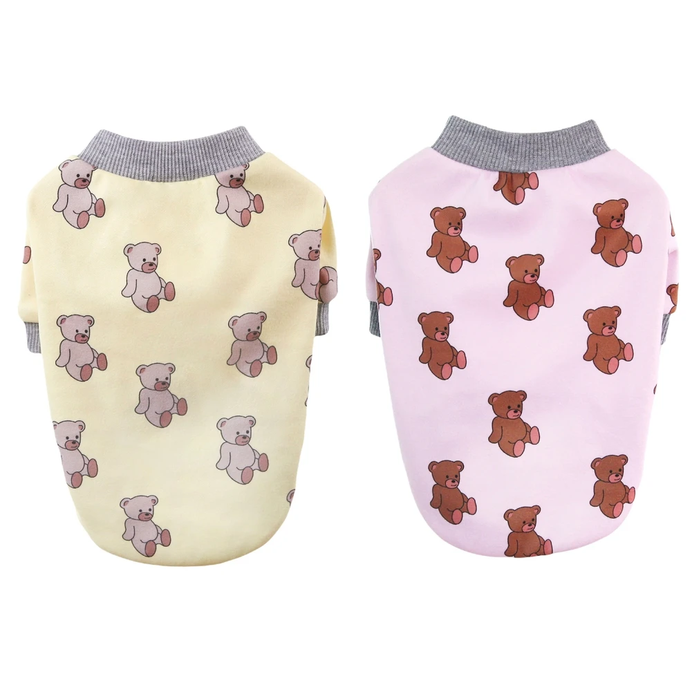 

Pullover Dog Sweater Clothes Cute Bear Fleece Dog Hoodies Soft Thicken Winter Warm Puppy Cat Sweatshirt Outfit Apparels