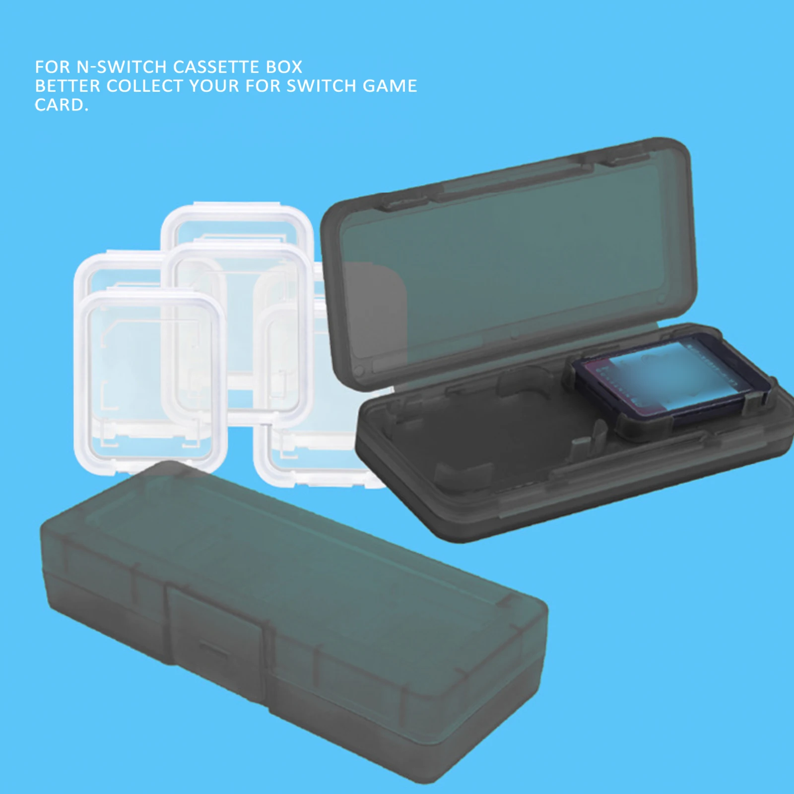 

In-Ear Earphones Gaming Handle Set Game Grip Tempered Film Card Box Earphone Stylus Storage Bag Charging Cable Set For Switch