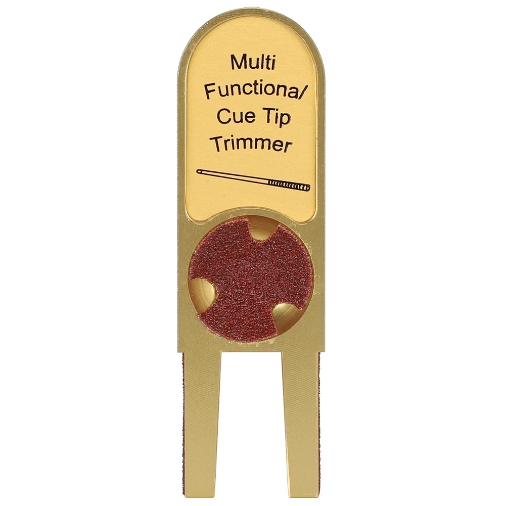 

Aluminium Alloy Multifunction Gold U-shape Billiards Pool Cue Tip Trimmer Shaper Burnisher Snoo