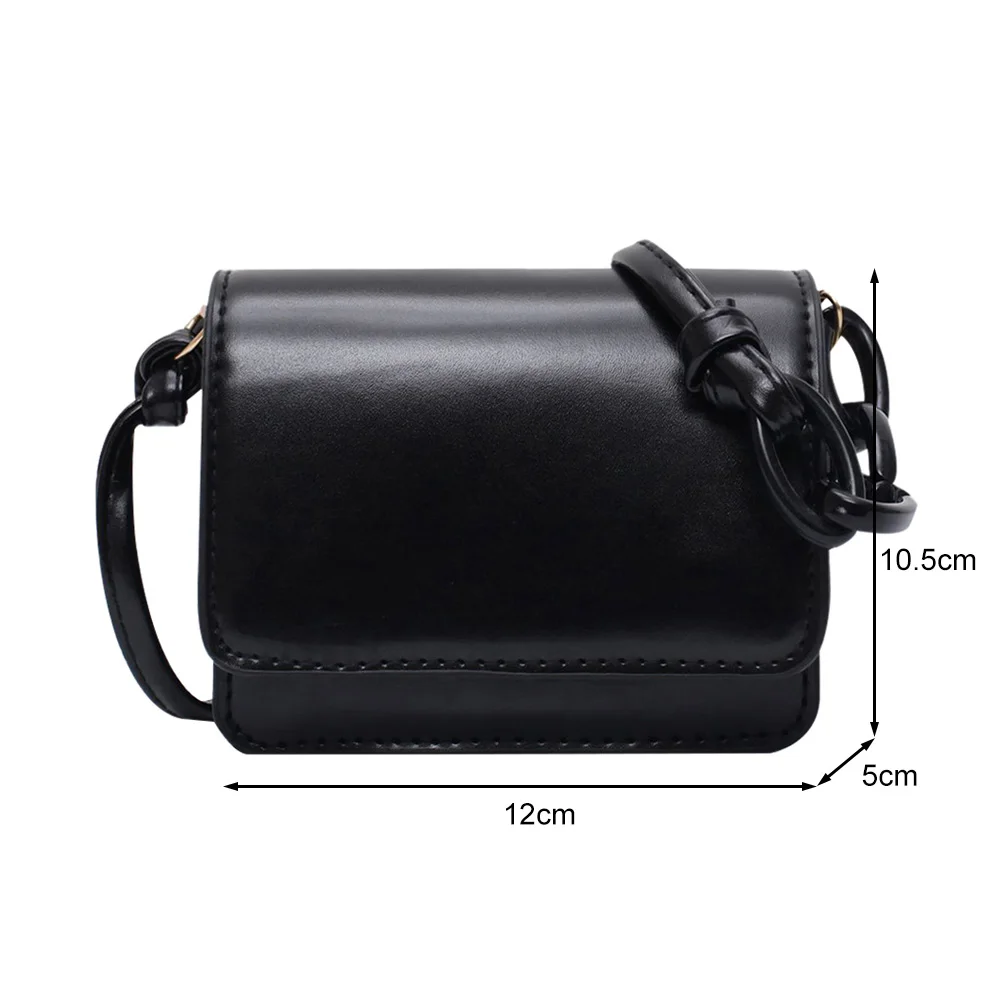 

Women Mini PU Leather Crossbody Bag Solid Color Shoulder Messenger Sling Bags Ladies Travel Purses Handbags
