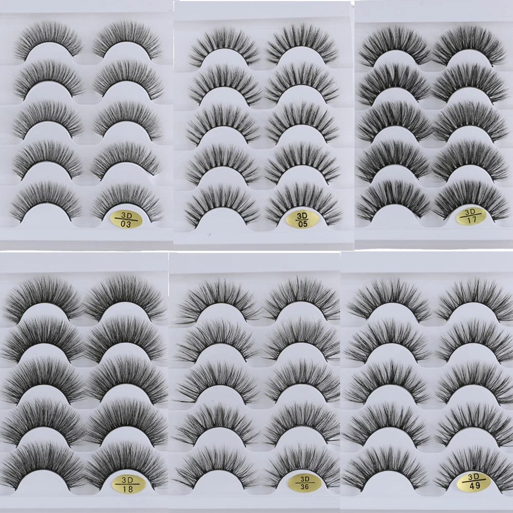 5 пар Длинные Искусственные ресницы | Красота и здоровье