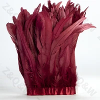 8 14 inch rooster tail dyed in wine red to make 2 meters of cloth edge diy latin shopping festival costume skirt decoration